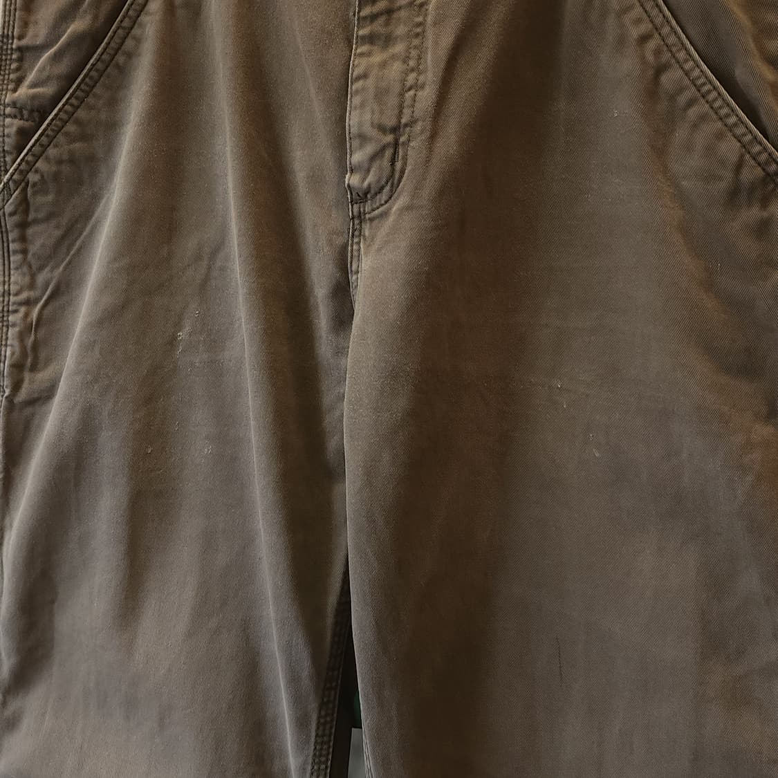 칼하트 워크팬츠 릴렉스드 핏 캔버스 팬츠 모스 그린 33x34 상품이미지5