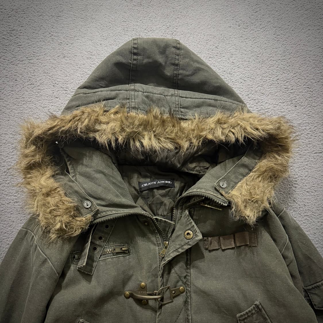 Crazyangel khaki fur jacket 상품이미지2