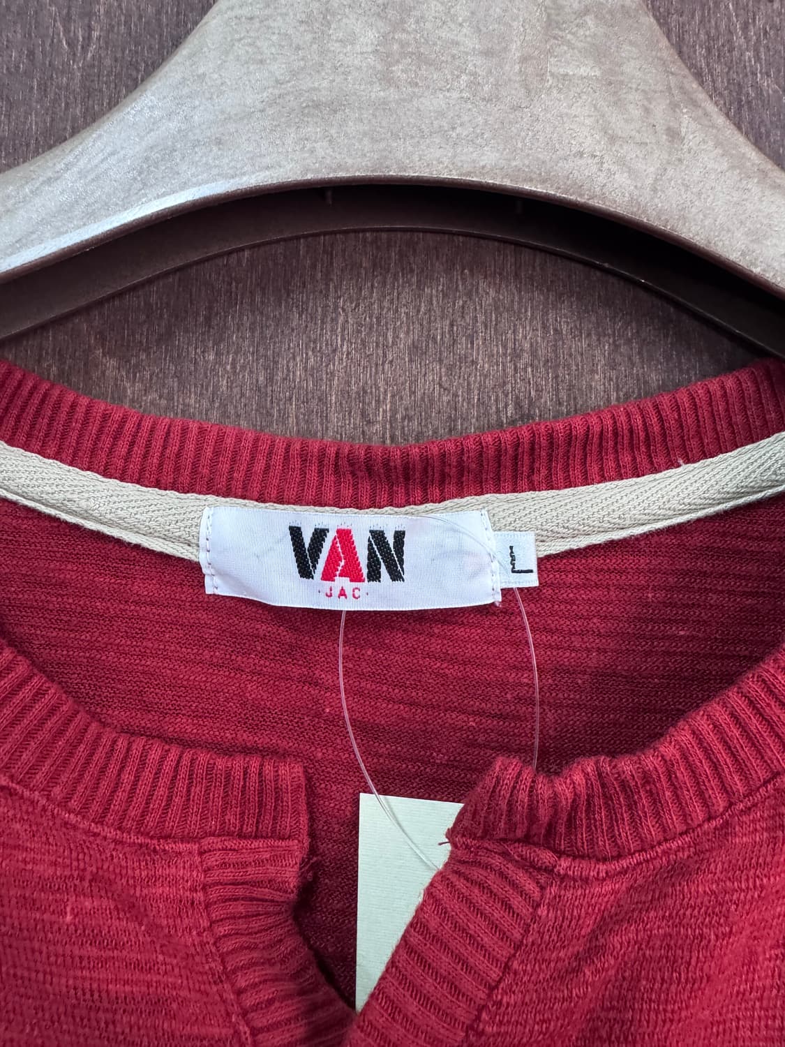 VAN 트임 빈티지 레드 반팔티  상품이미지3