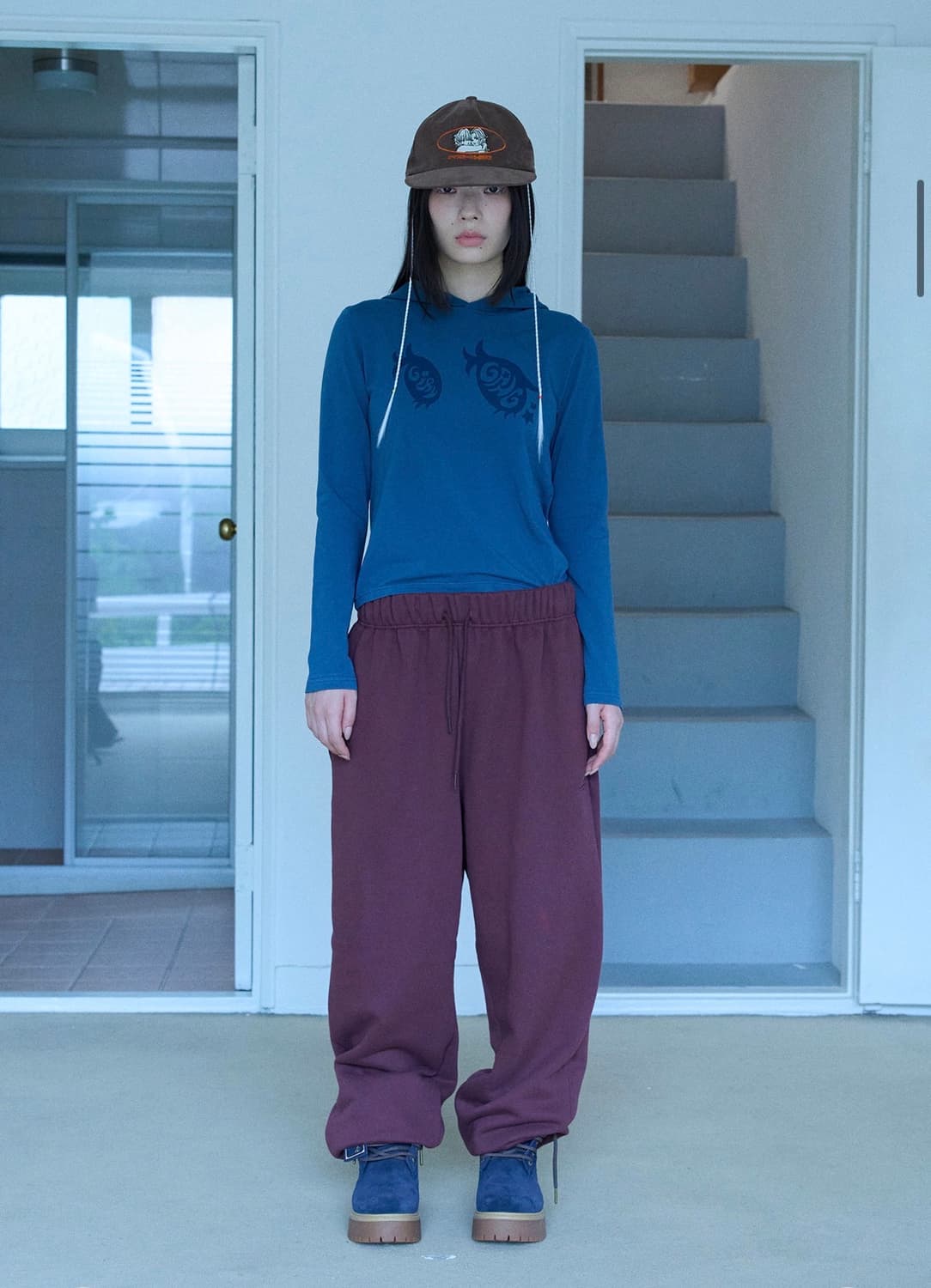 LOGO SWEAT PANTS_BURGUNDY(NG2FFUPA00A) 상품이미지1