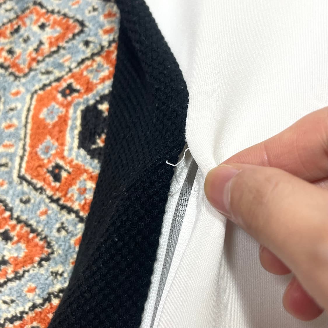 다이나핏 슬림핏 화이트 블랙배색 집업져지 자켓 여성S 상품이미지6