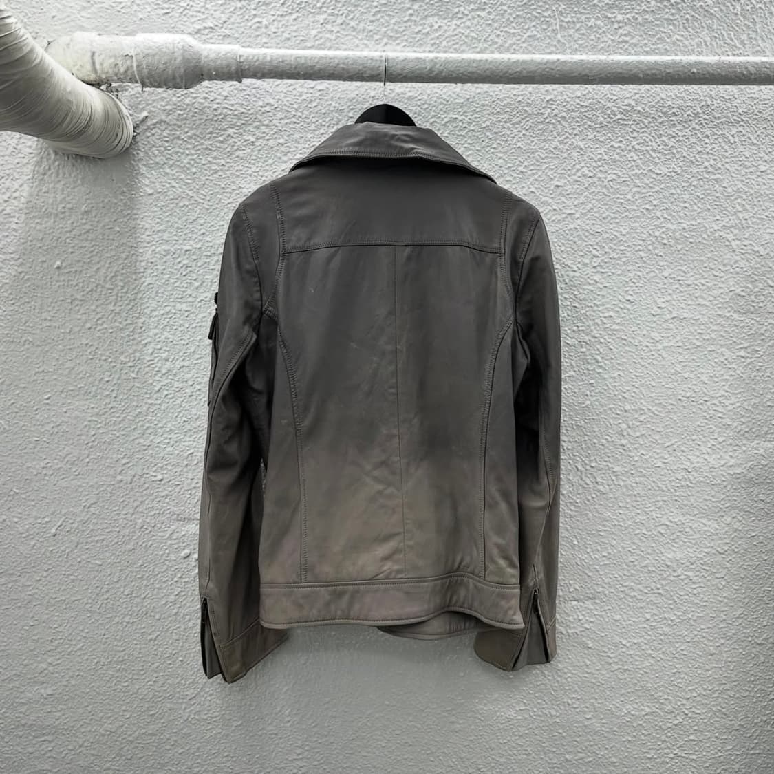 Diesel fade washing asymmetry leather ja 상품이미지4