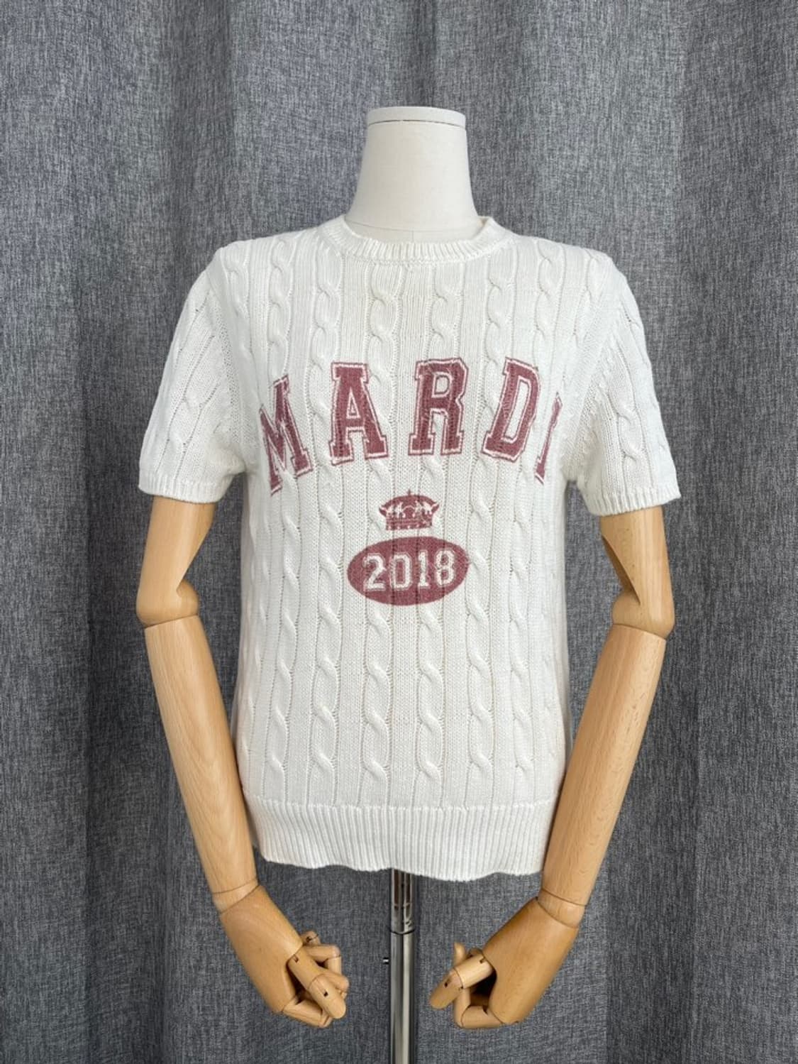 마르디 메크르디 꽈배기 반팔 니트/#3557 상품이미지4