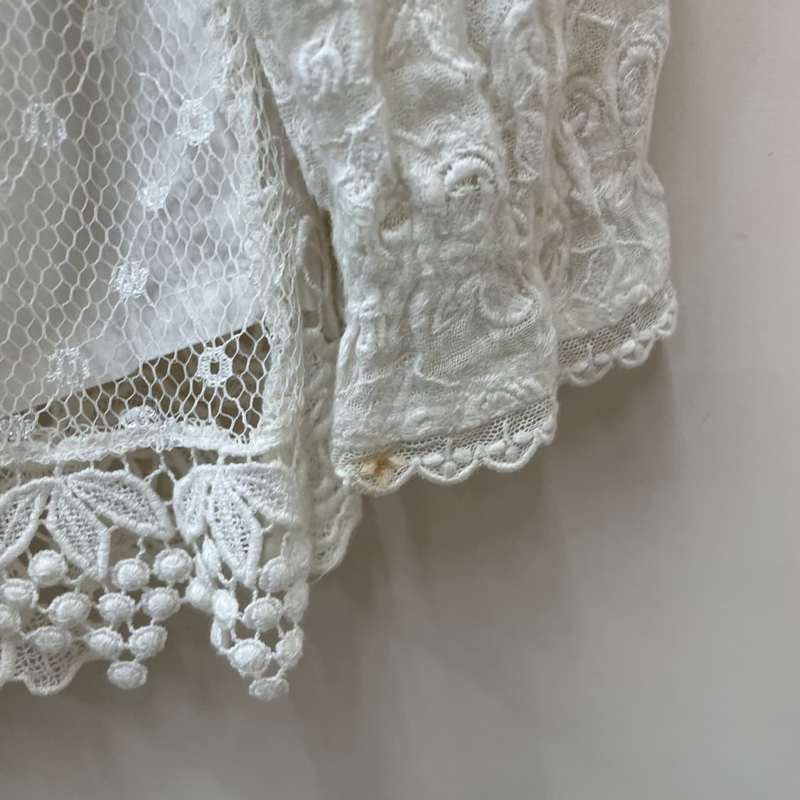 페어리 엔젤 아이보리 플라워 자수 시스루 레이스 가디건 상품이미지6