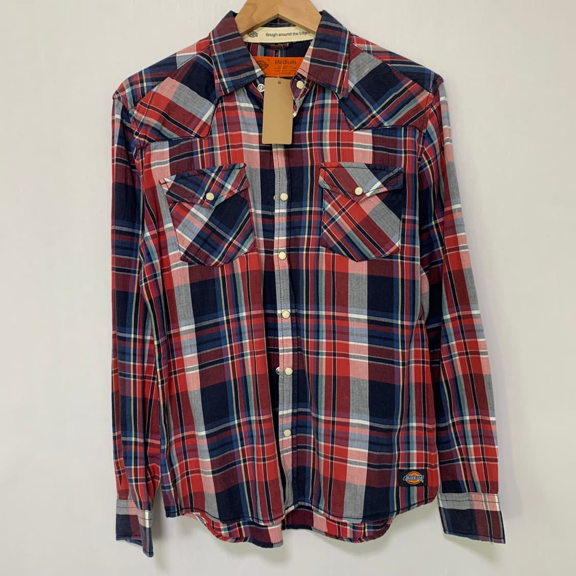 디키즈 빈티지 스냅 버튼 체크 셔츠 남방 M 남녀공용 상품이미지2