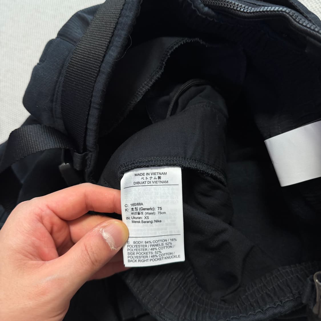 나이키 x 피스마이너스원 와이드 팬츠 블랙 상품이미지4