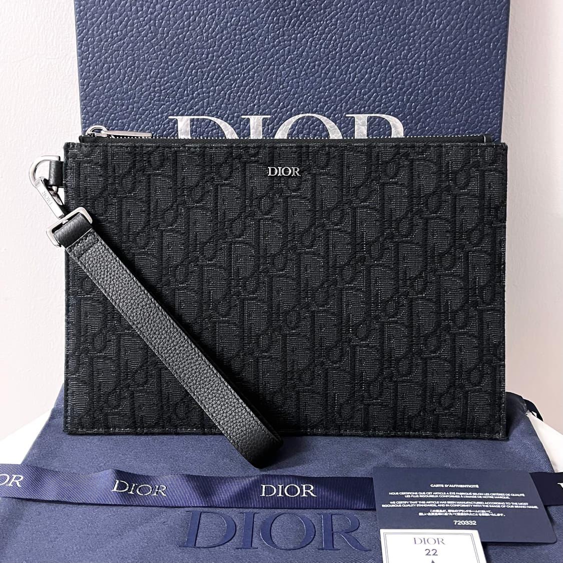 [새상품급] 디올 블랙 오블리크 A5 클러치 백 가방 상품이미지1