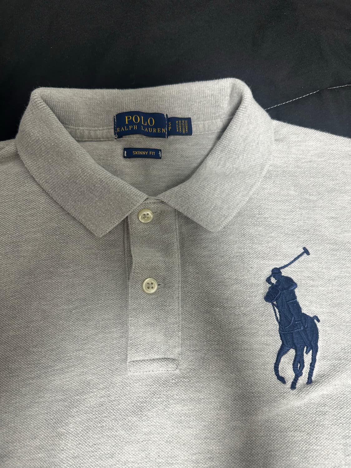 폴로 빅포니 스키니핏 카라티 그레이 상품이미지2