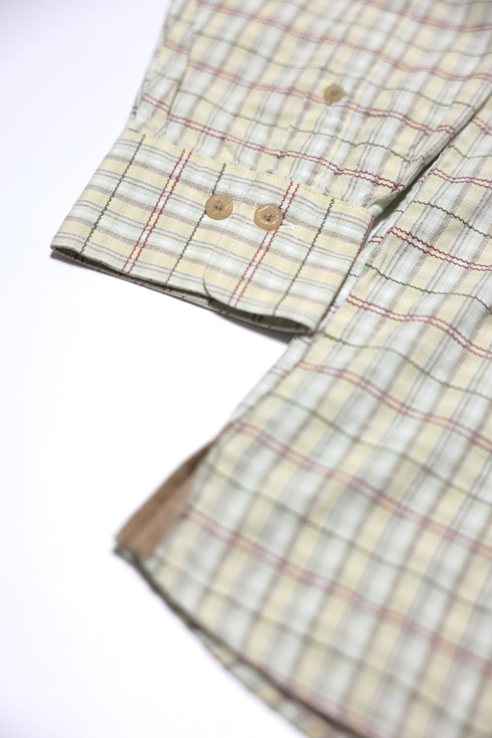 [JPN] Beige Check Stich Shirt 상품이미지2