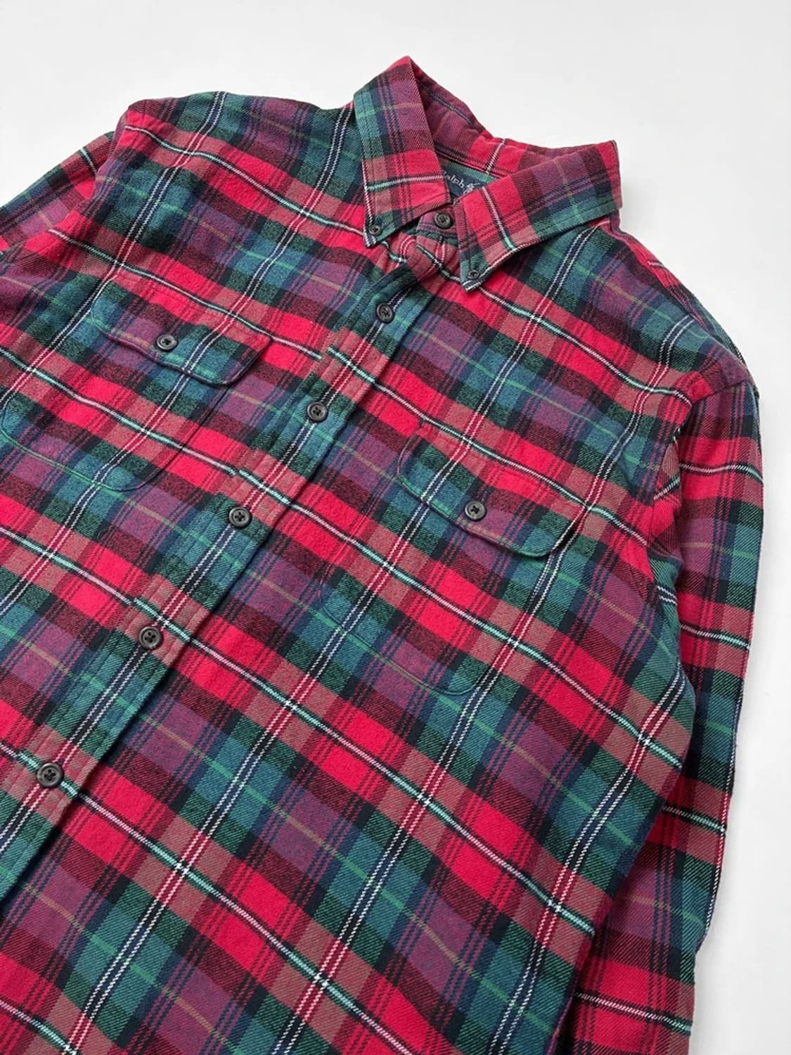 폴로 랄프로렌 00s 엘보 패치 타탄체크 남방 PN5413 상품이미지2