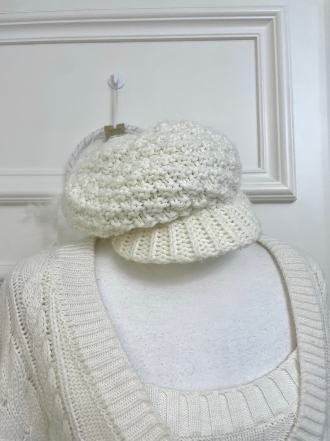 ivory crochet cute cap 상품이미지1