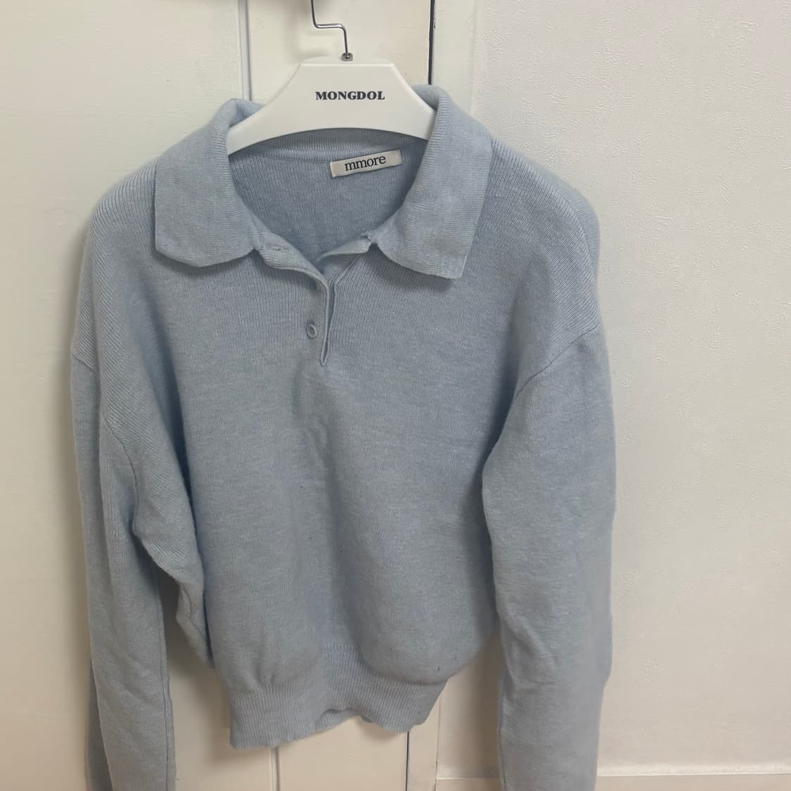 메리어라운드 울 플레인 카라니트 상품이미지4