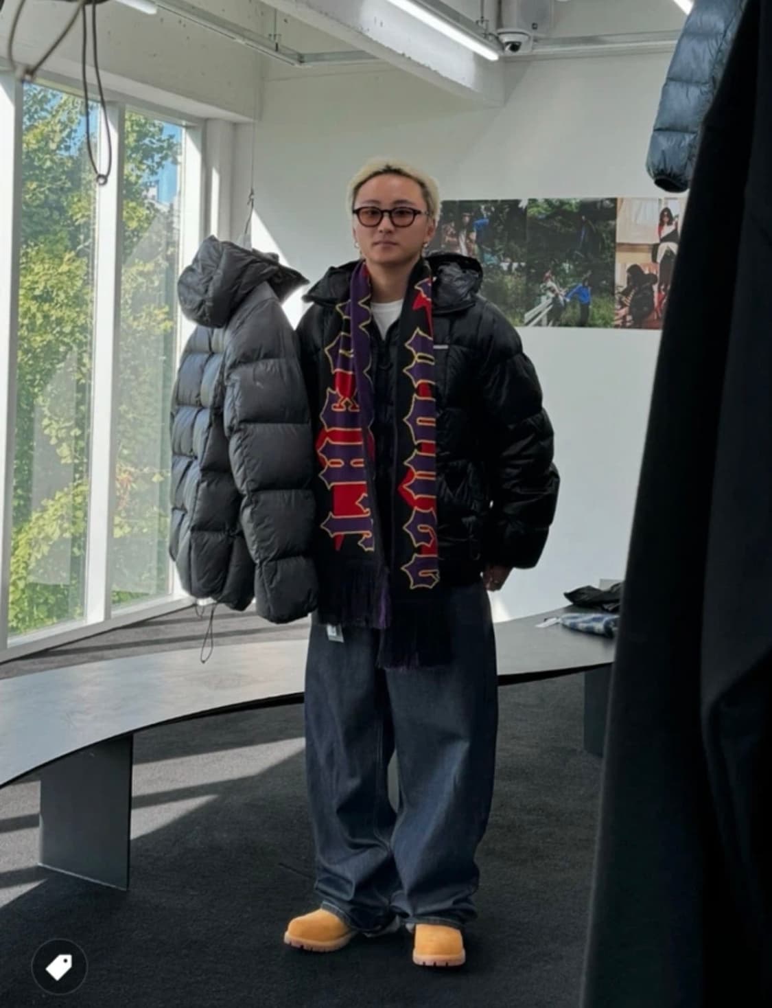 더바이닐하우스 후디드 덕 다운 자켓 패딩 차콜 m 상품이미지4