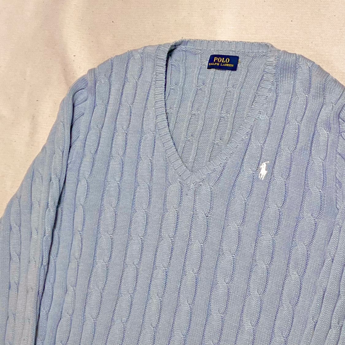 폴로랄프로렌 소라 케이블 브이넥 니트 상품이미지1