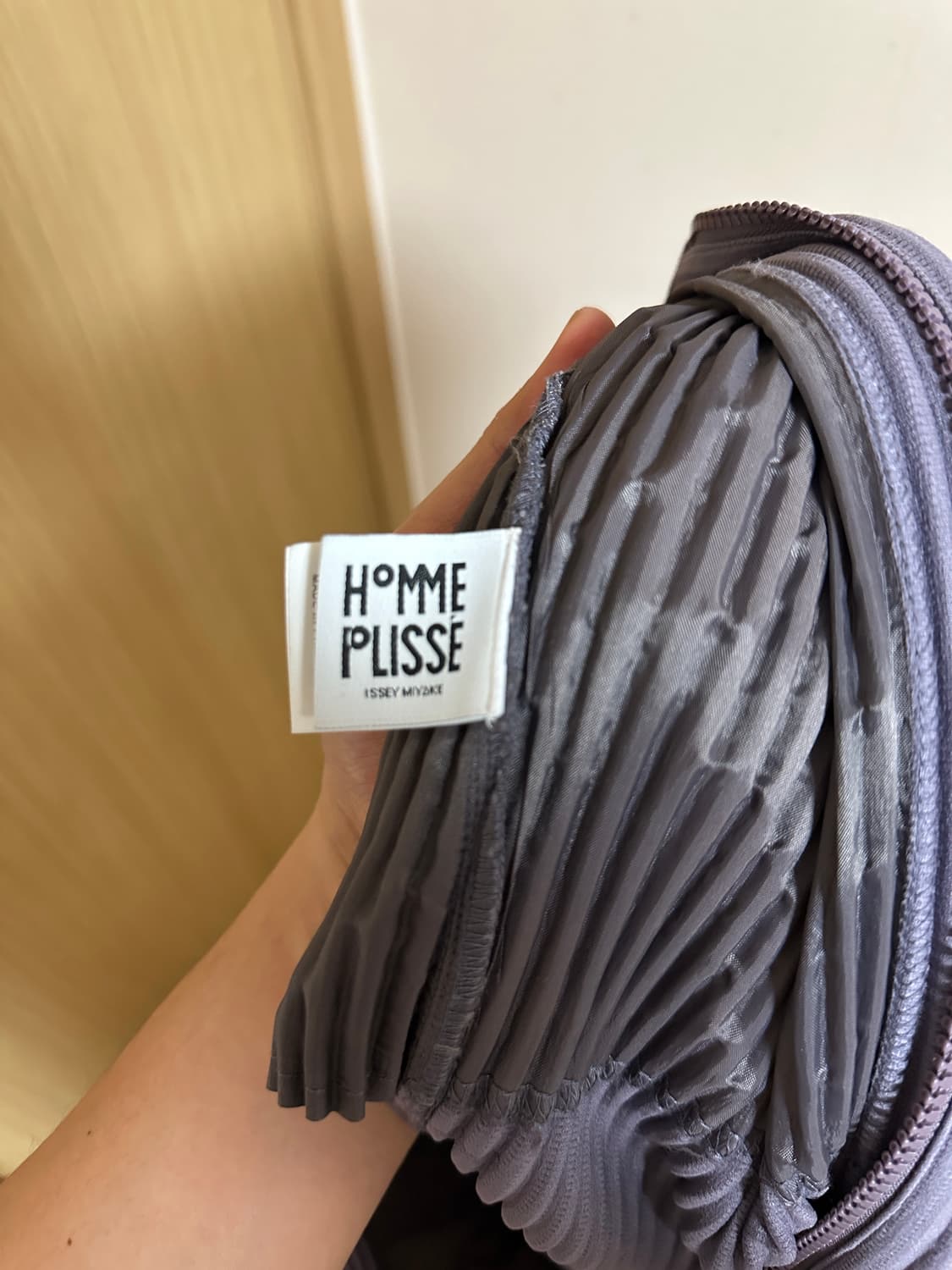 (2)옴므플리세 플리츠 집업 자켓 퍼플그레이 상품이미지4