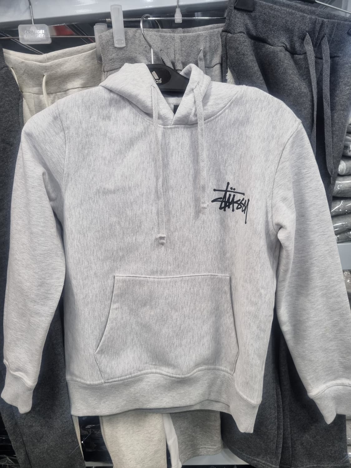 스투시후드 기모 블랙/그레이 M,L,XL 상품이미지1