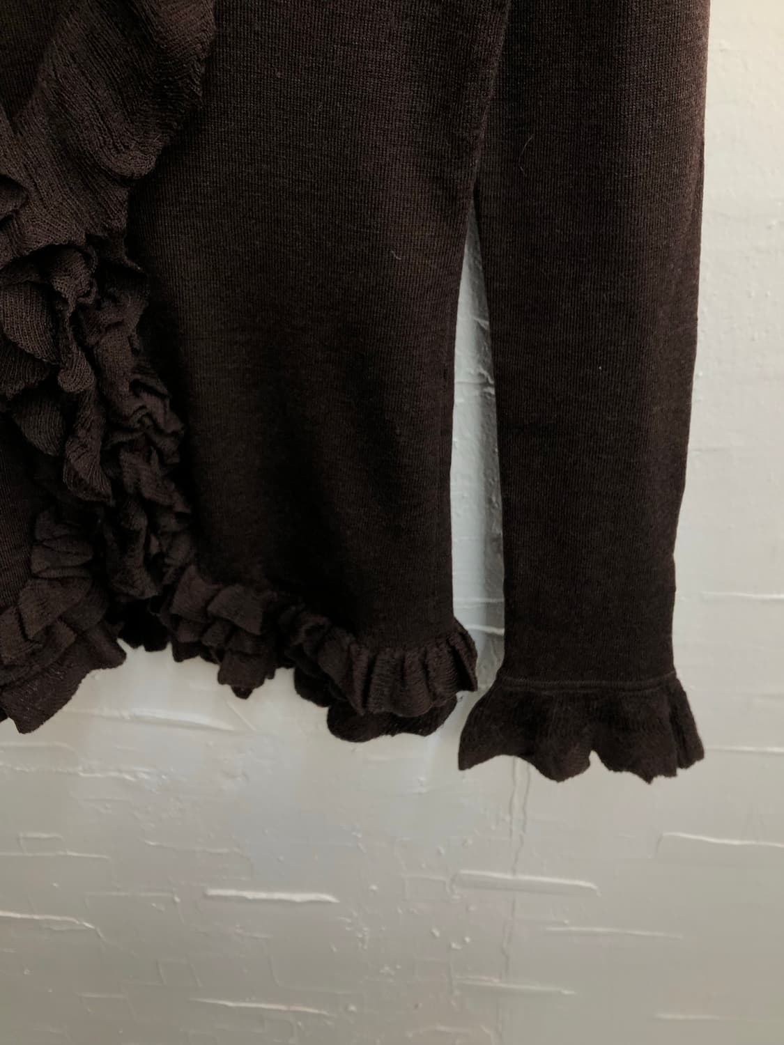 mocha frilled cardigan 상품이미지5