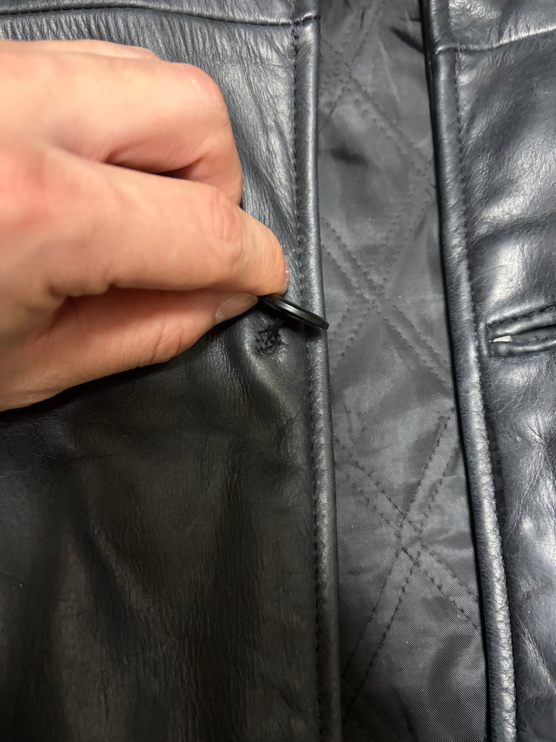 old gap leather car coat 올드 갭 레더 코트 상품이미지5