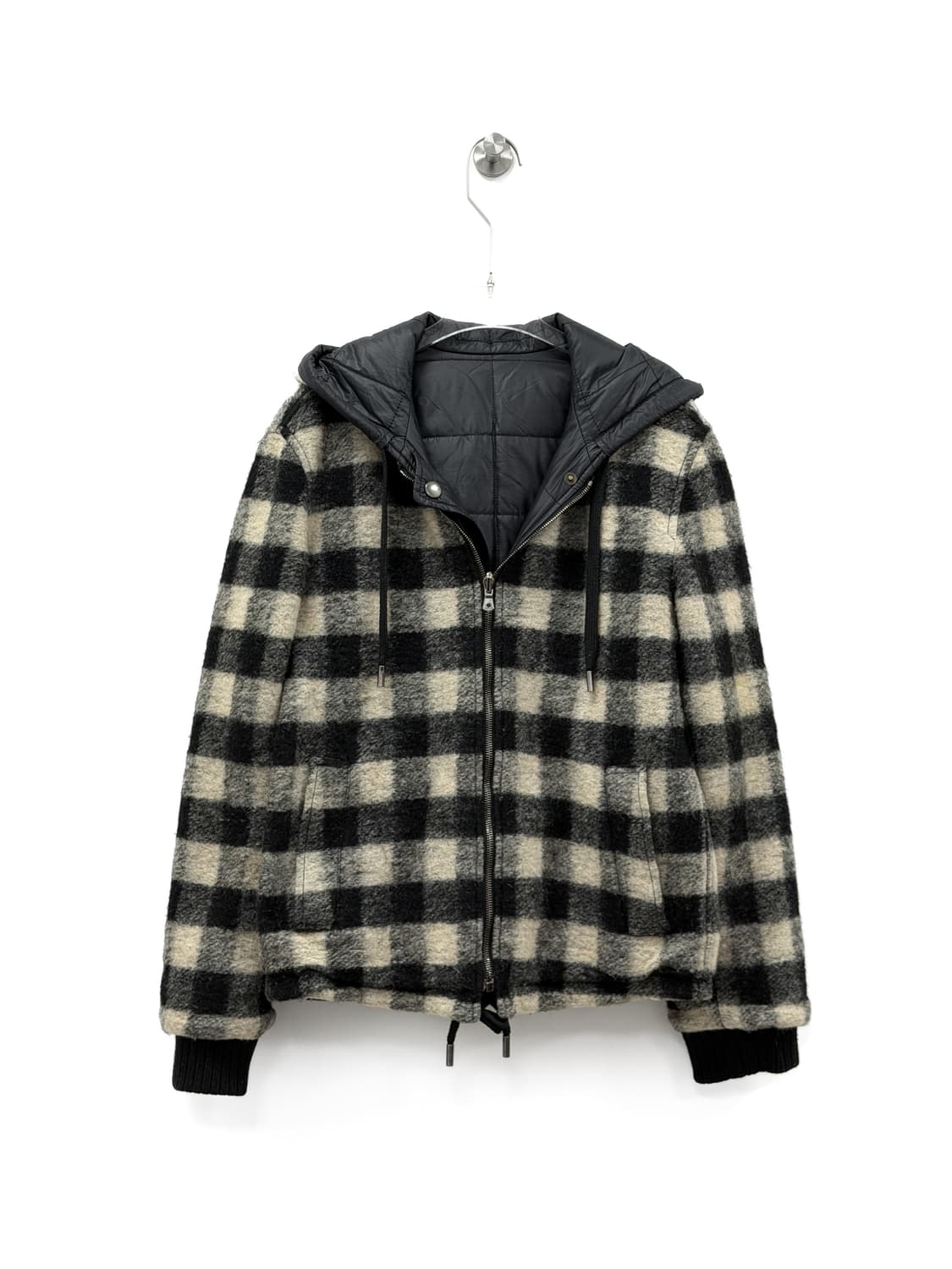 돌체앤가바나 체크 리버서블 후드 패딩 자켓 상품이미지5