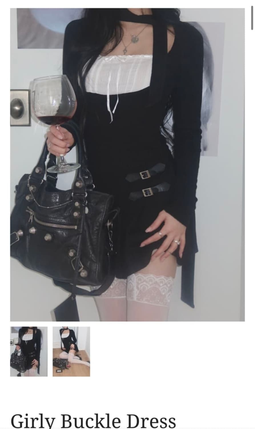 엔젤넘버555 걸리 버클 드레스 상품이미지1