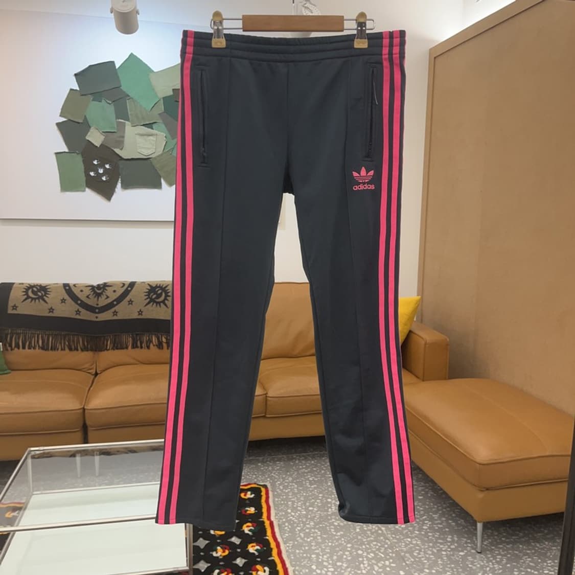 아디다스 파이어버드 Y2K 그레이핑크 슬림핏 트랙팬츠 85 C06747 상품이미지3