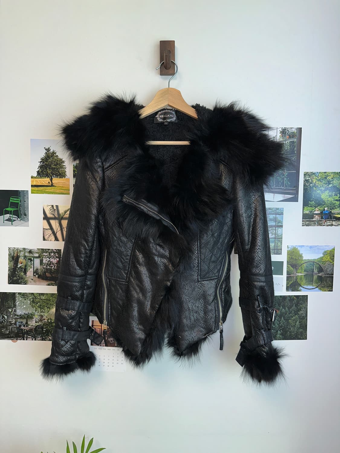 python side slit hood fur jk 상품이미지1