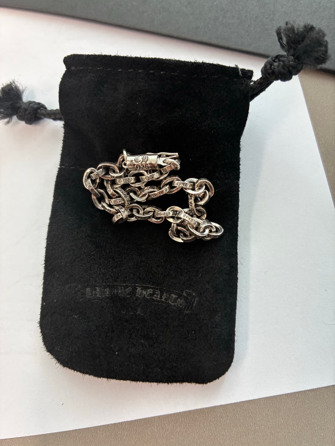 새상품) 크롬하츠 페이퍼 팔찌 7인치 상품이미지4