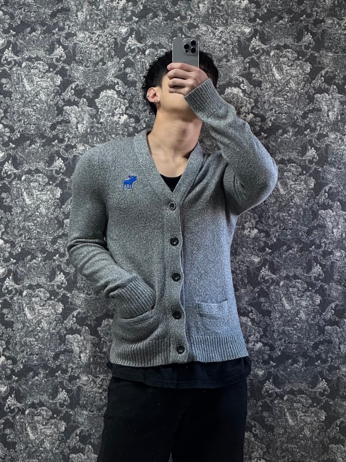 abercromdie 아베크롬비 그레이 가디건 상품이미지1