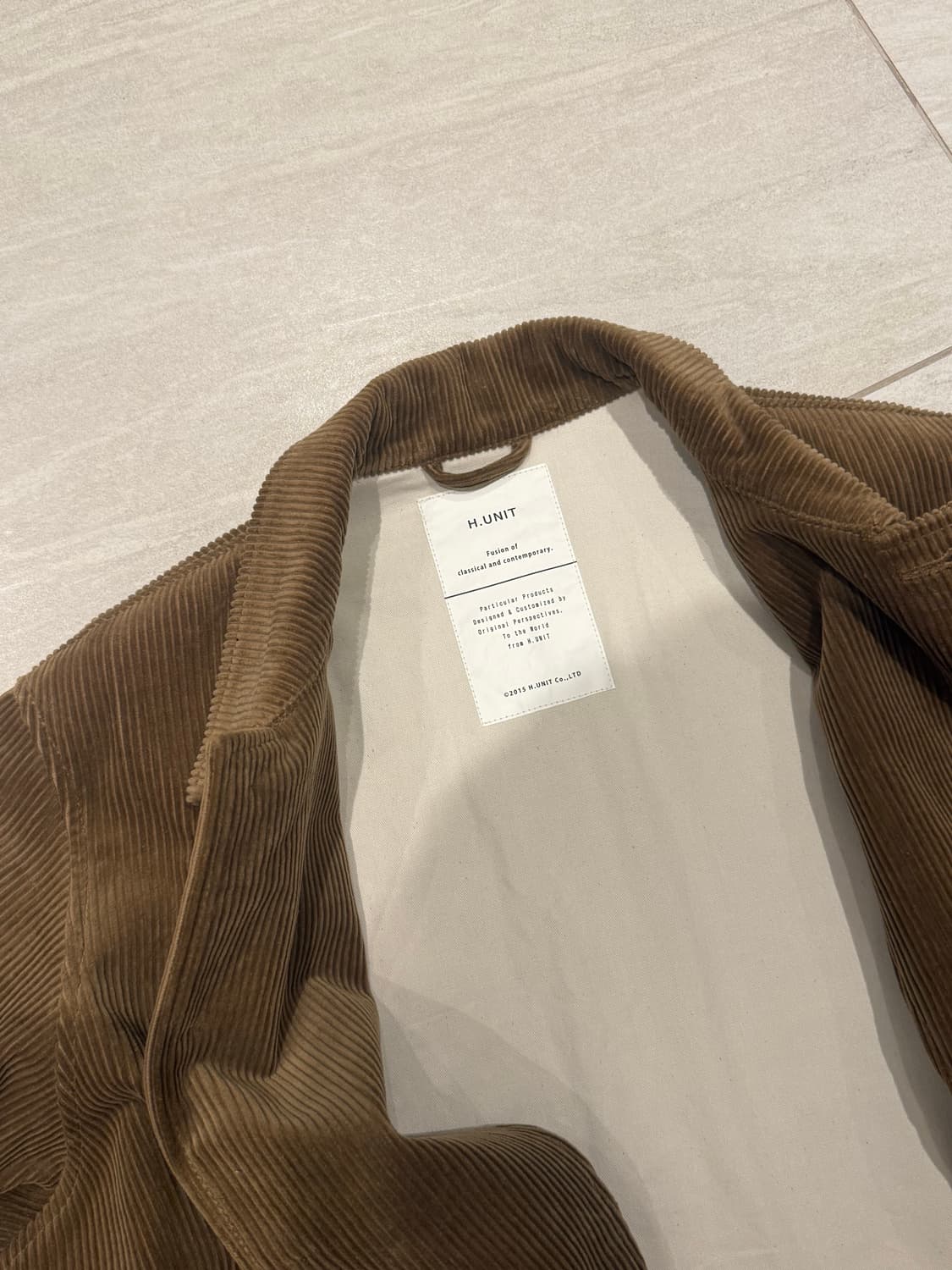 H.unit 일본 빈티지 커스텀 골덴 자켓팬트 세트 상품이미지6