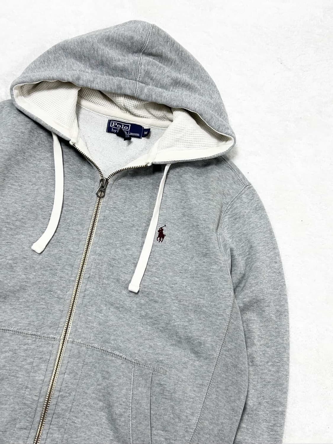 폴로 버건디포니 그레이 후드집업 상품이미지6