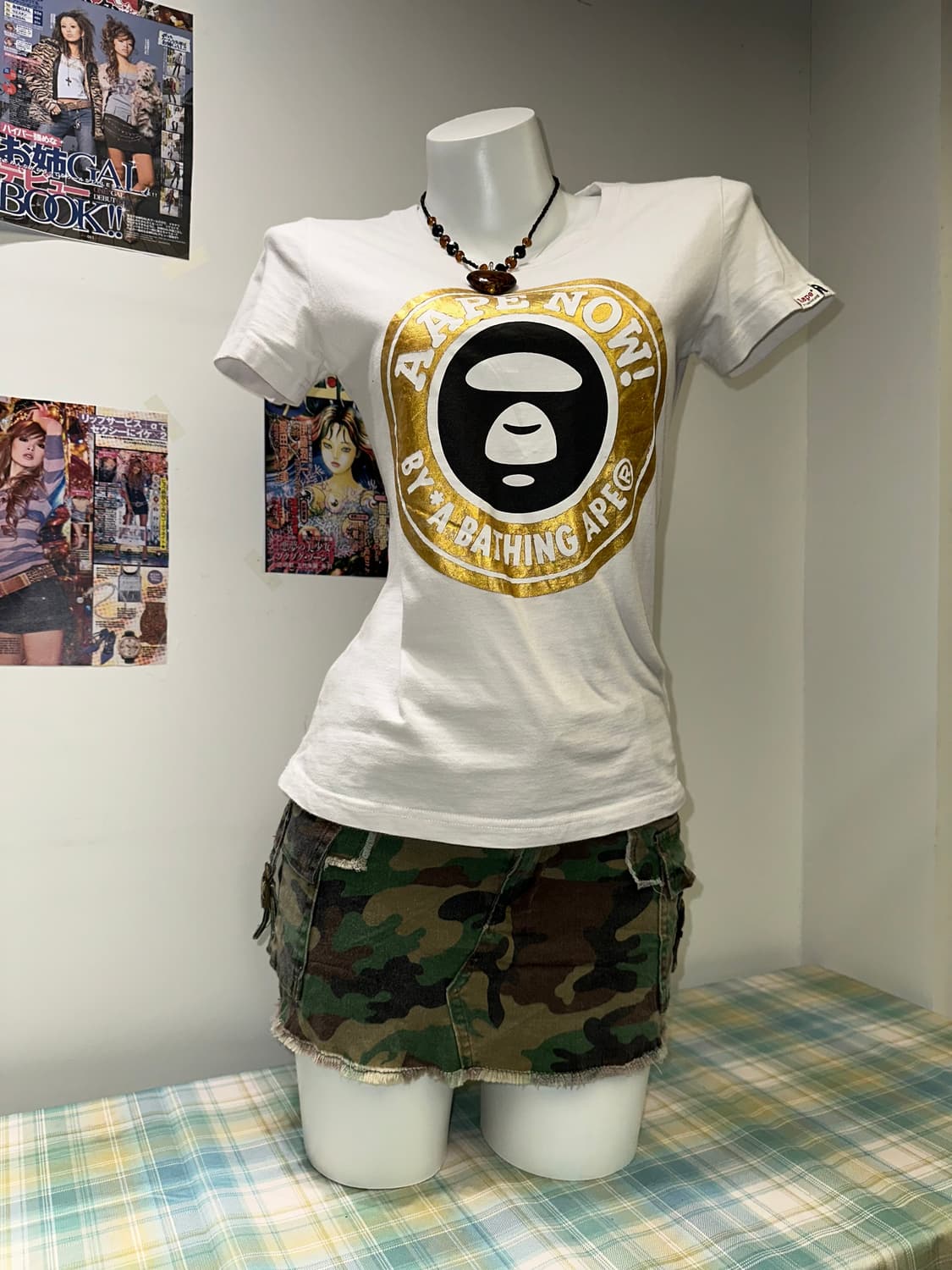 Aape Logo printed white short sleeve 상품이미지1