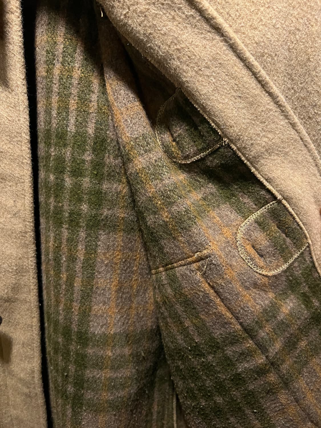 [S]90's Gloverall 글로버올 우먼스 베이지 울 더플 코트 상품이미지6