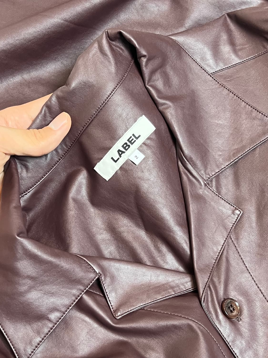 라벨 아카이브 가죽셔츠 상품이미지4
