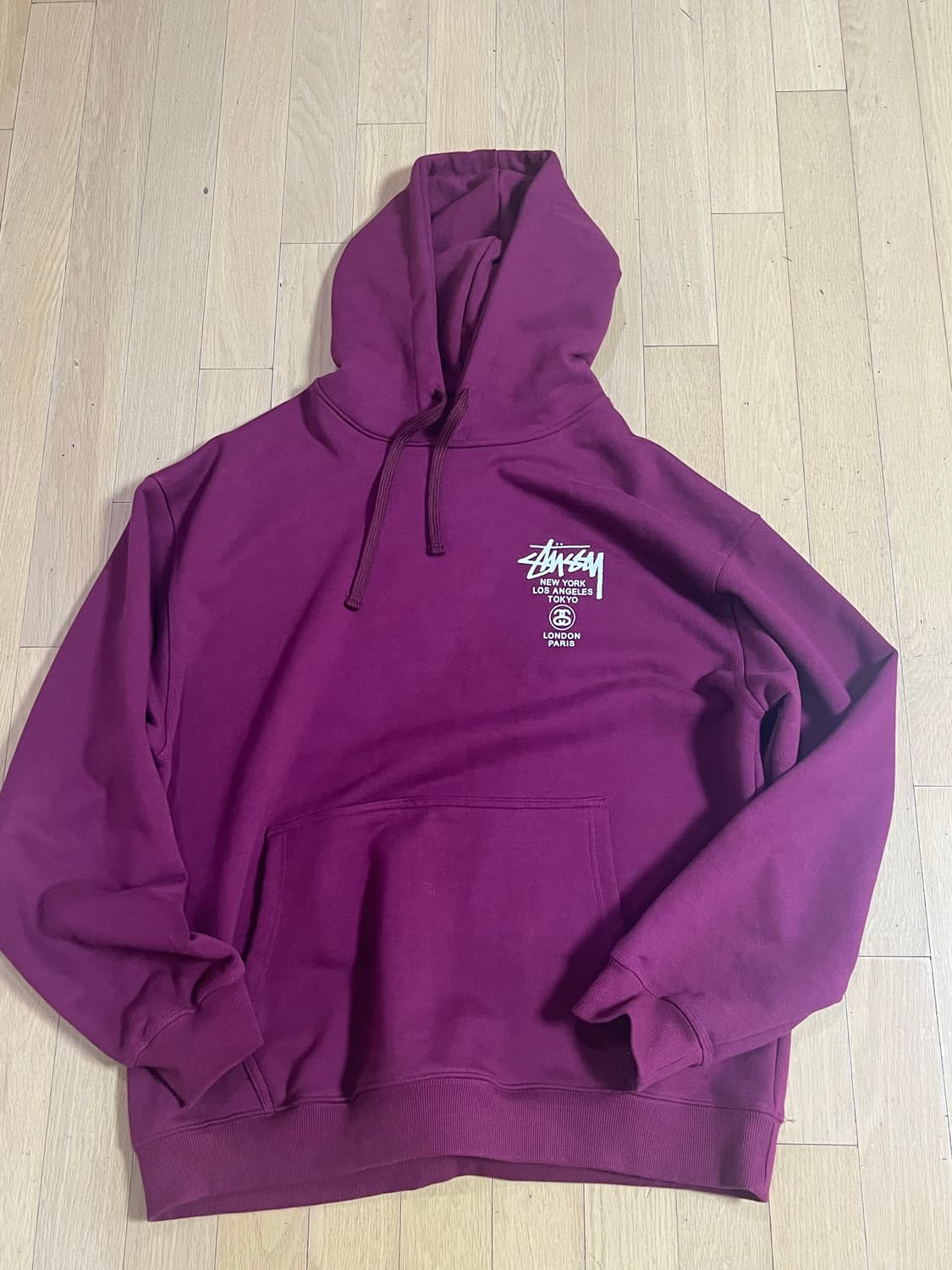 스투시 월드투어 후드(버건디) 상품이미지2