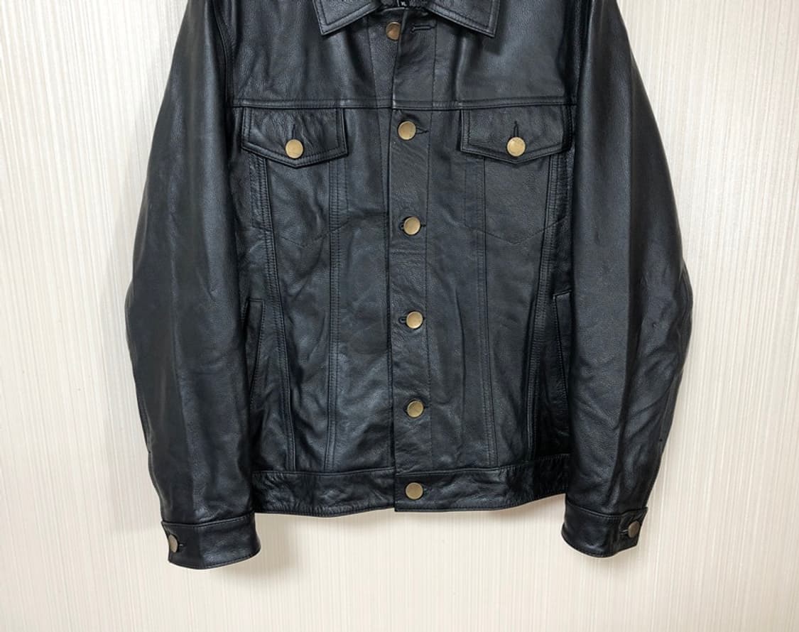 카우하이드 레더 트러커자켓/가죽트러커자켓 XL 상품이미지3