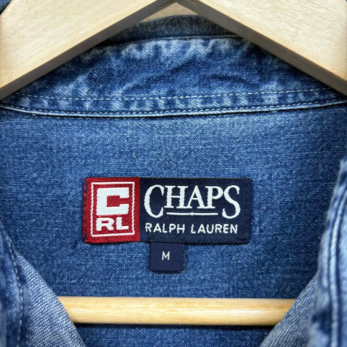 [M] 90s 챕스 랄프로렌 데님 셔츠 상품이미지3