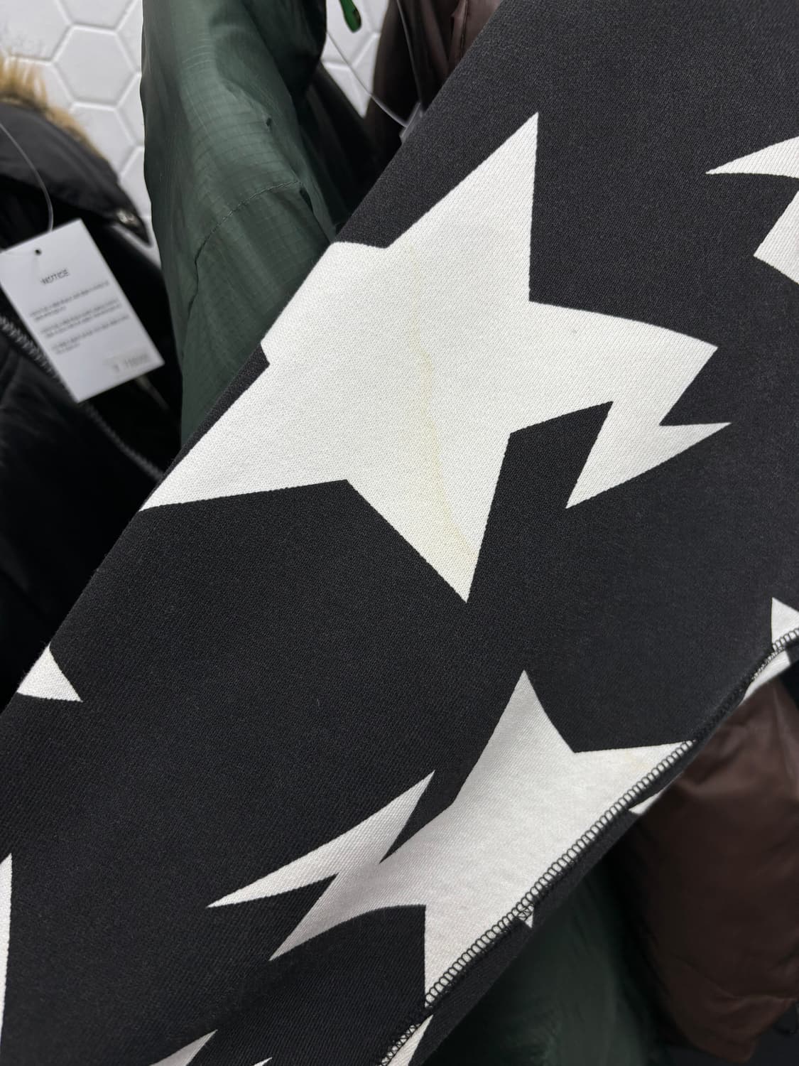 베이프 스타 검흰 후드집업 상품이미지9