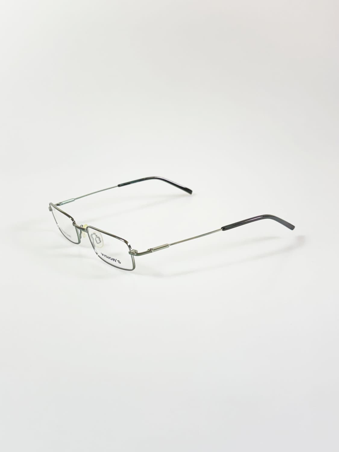 VISIONS 라이트 그린 슬림 스퀘어 메탈 빈티지 안경 상품이미지3