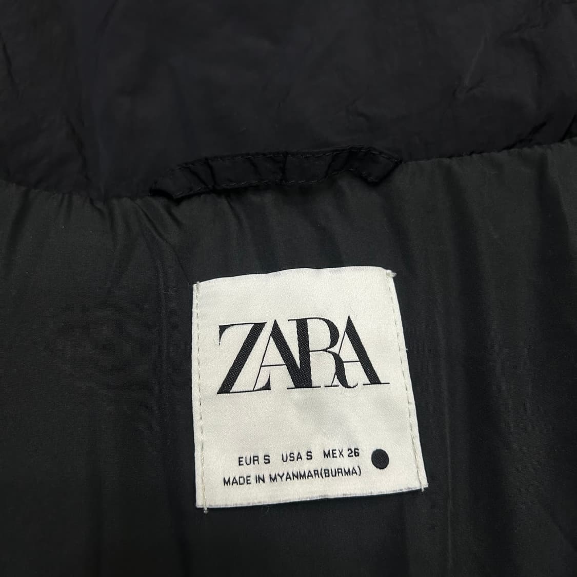[한국M]ZARA 넥카라 숏패딩/블랙 상품이미지8