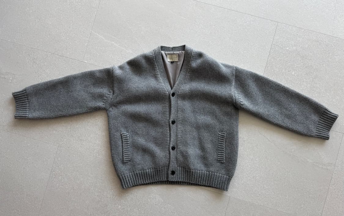 비긴202 헤비 울 가디건 그레이 2 상품이미지1