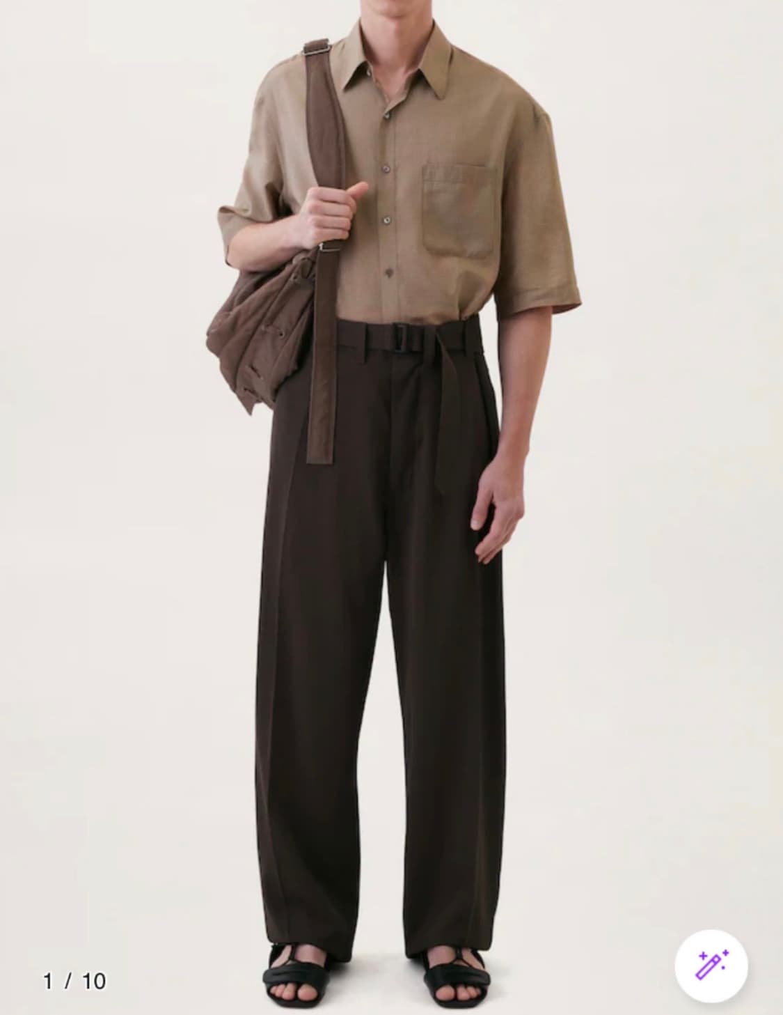 르메르 22ss 루즈팬츠 에스프레소 컬러 46 상품이미지1