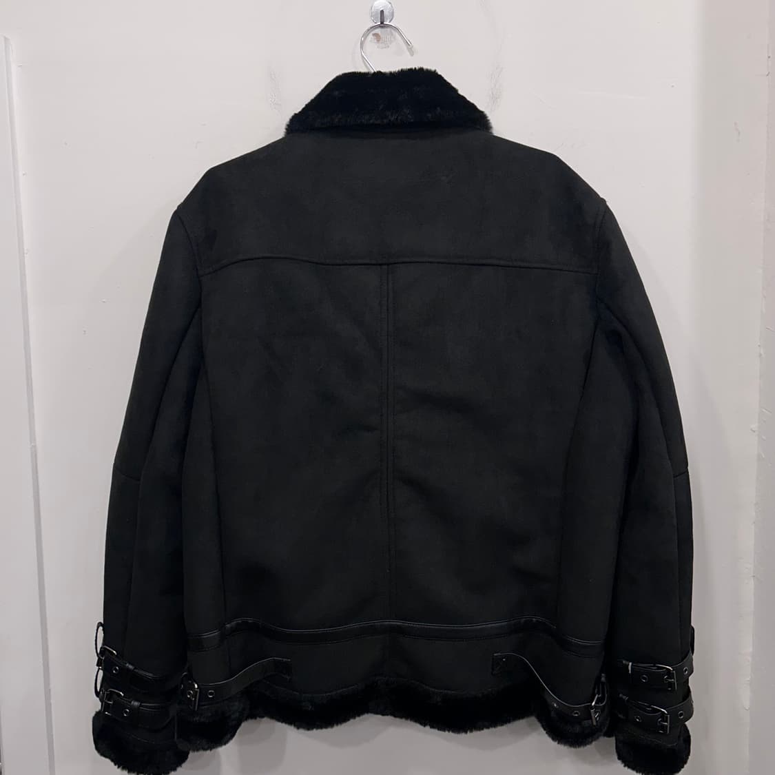 핸드메이드 스웨이드 밍크 모헤어 사선 무스탕 상품이미지5