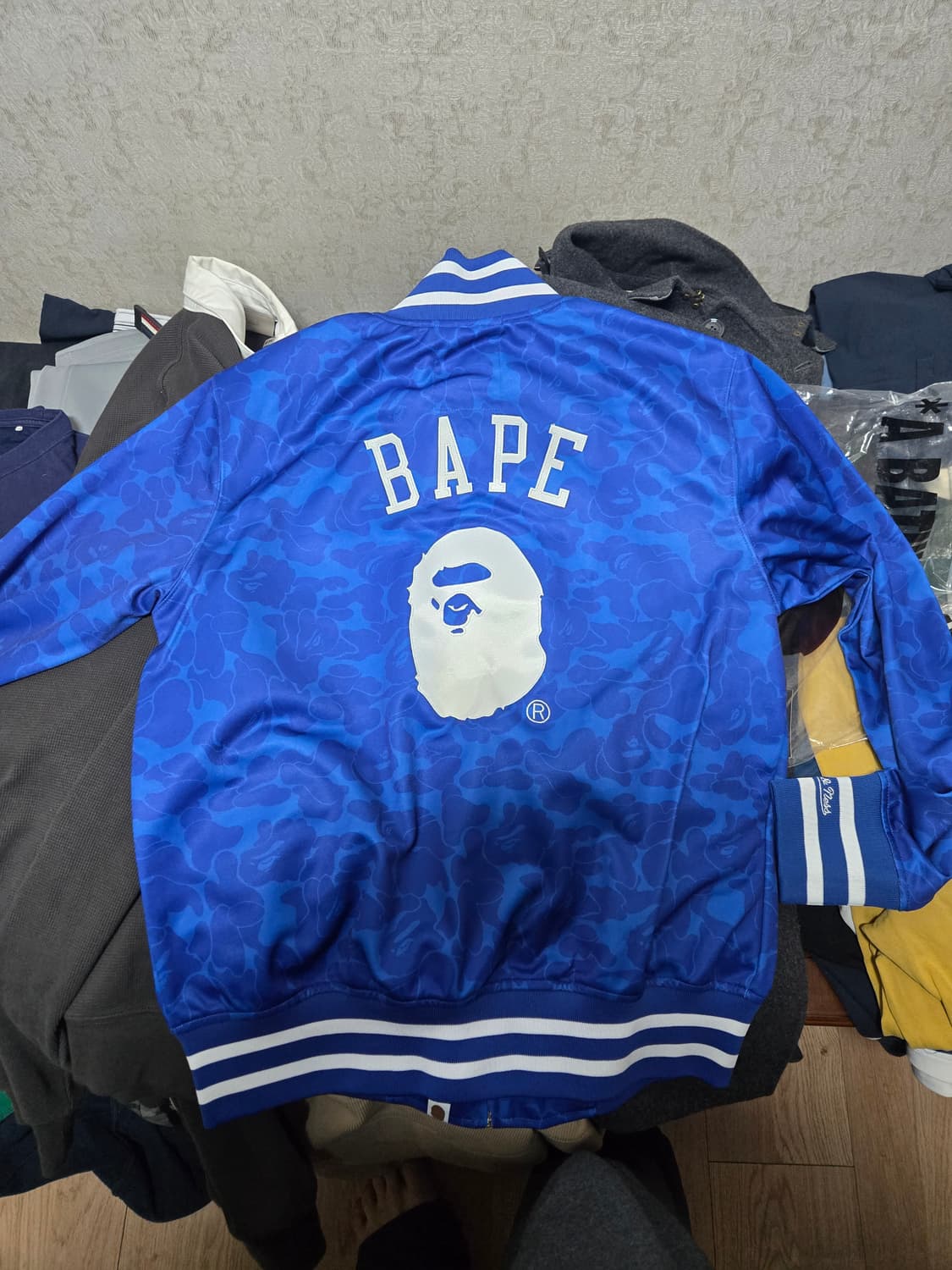 BAPE x Mitchell & Ness Dodgers Jacket XL 상품이미지3