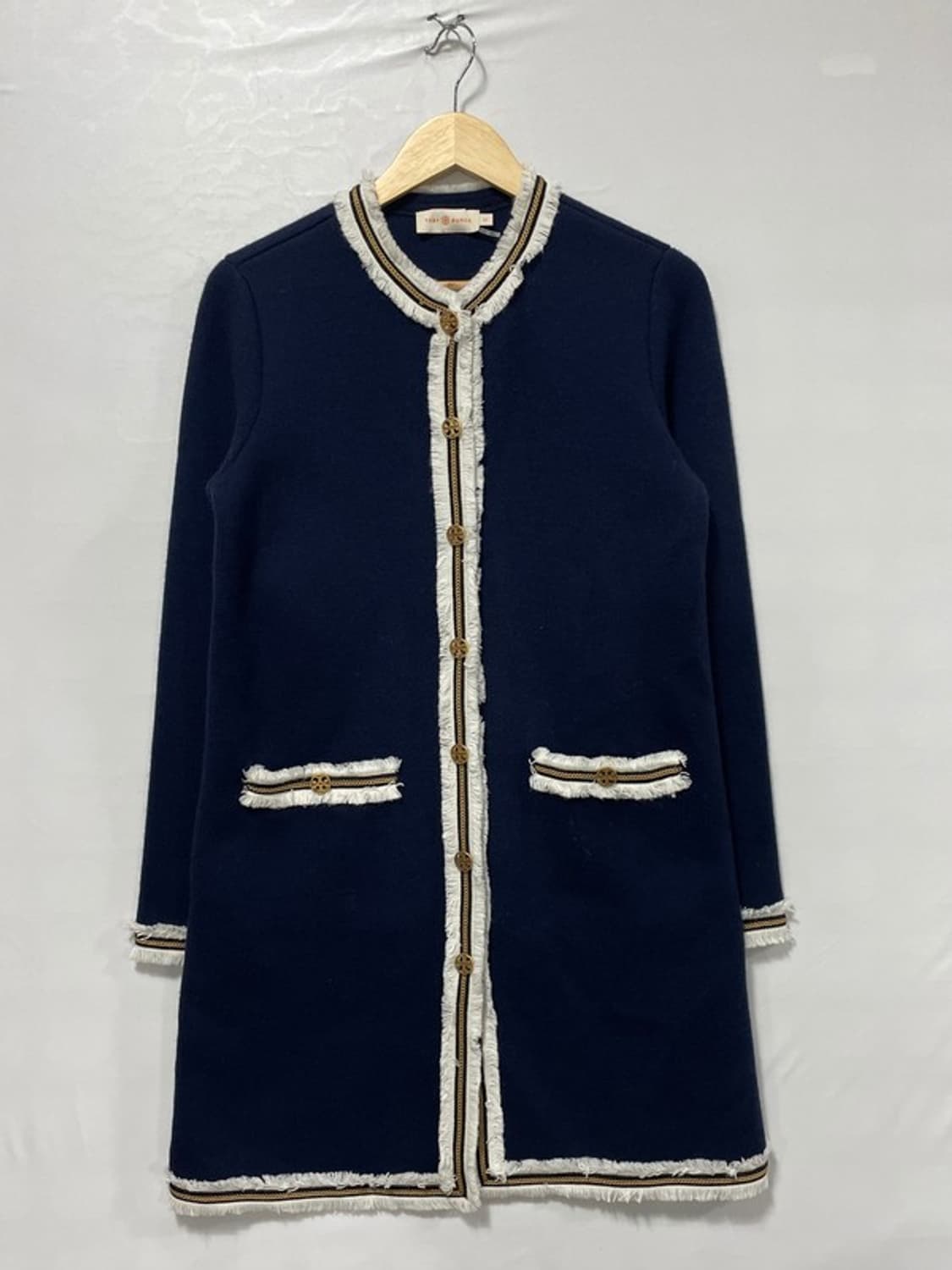 토리버치 켄드라 프린지 스웨터 코트 가디건 S/P 상품이미지1