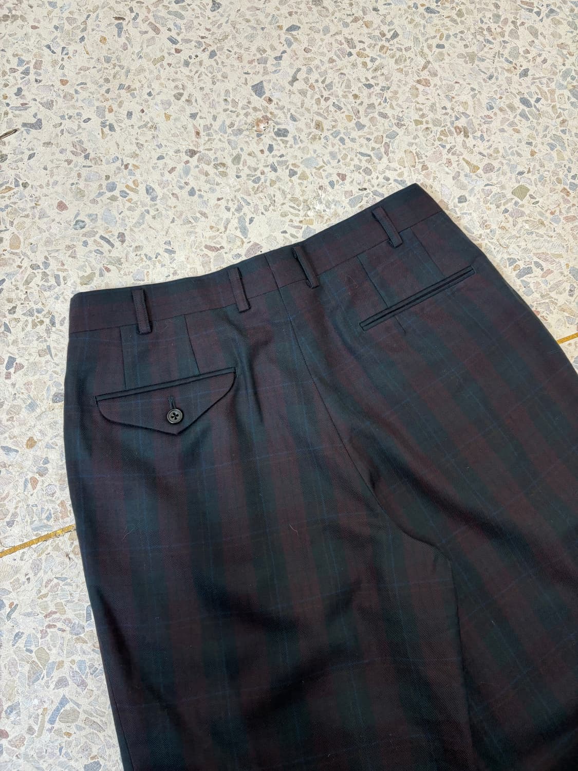 90‘s BURBERRY 체크패턴 투턱 슬랙스 상품이미지7