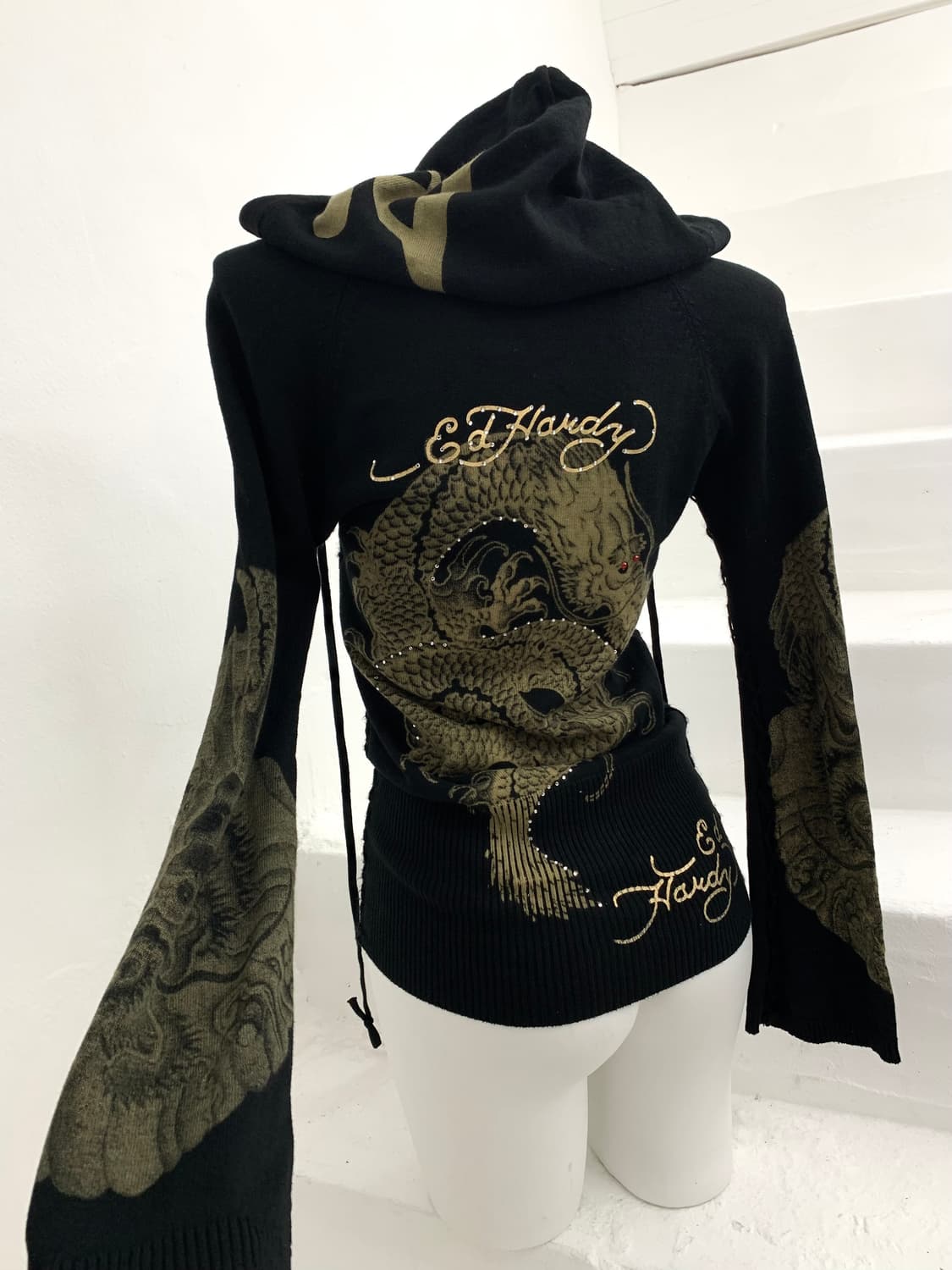 Ed Hardy oriental detail slim fit hoodie 상품이미지1