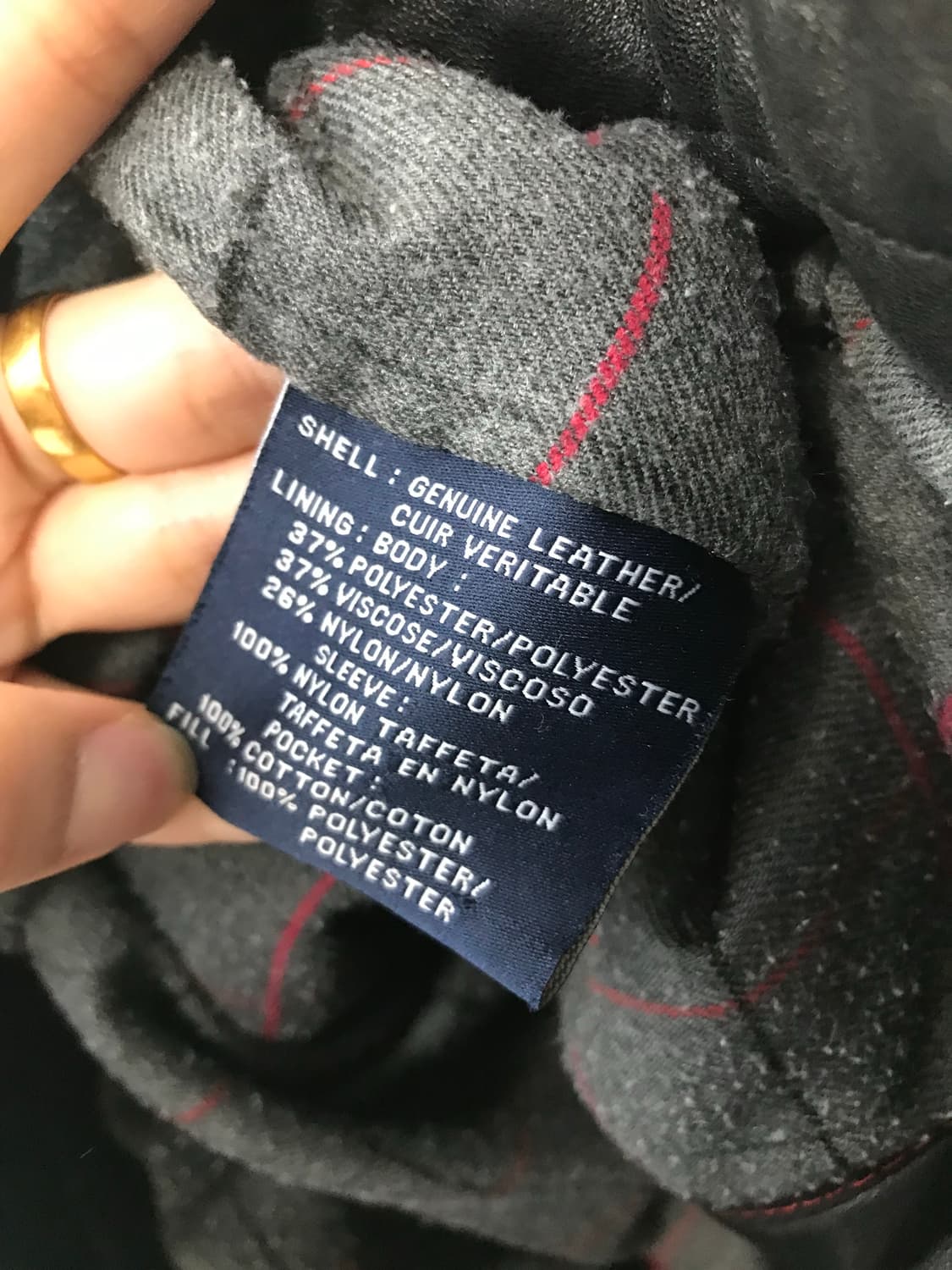 타미힐피거 양가죽 블랙 레더 자켓 상품이미지5