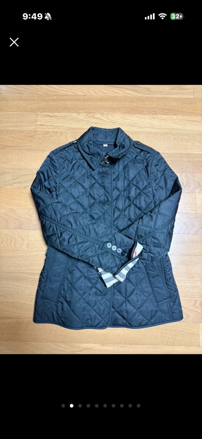 정품 버버리 블랙 퀼팅 자켓 S (메이드인보스니아) 상품이미지2
