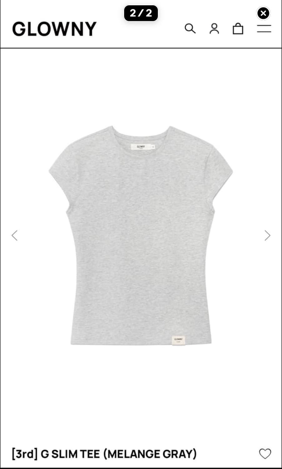 글로니 g slim tee M 지 슬림 티  상품이미지1