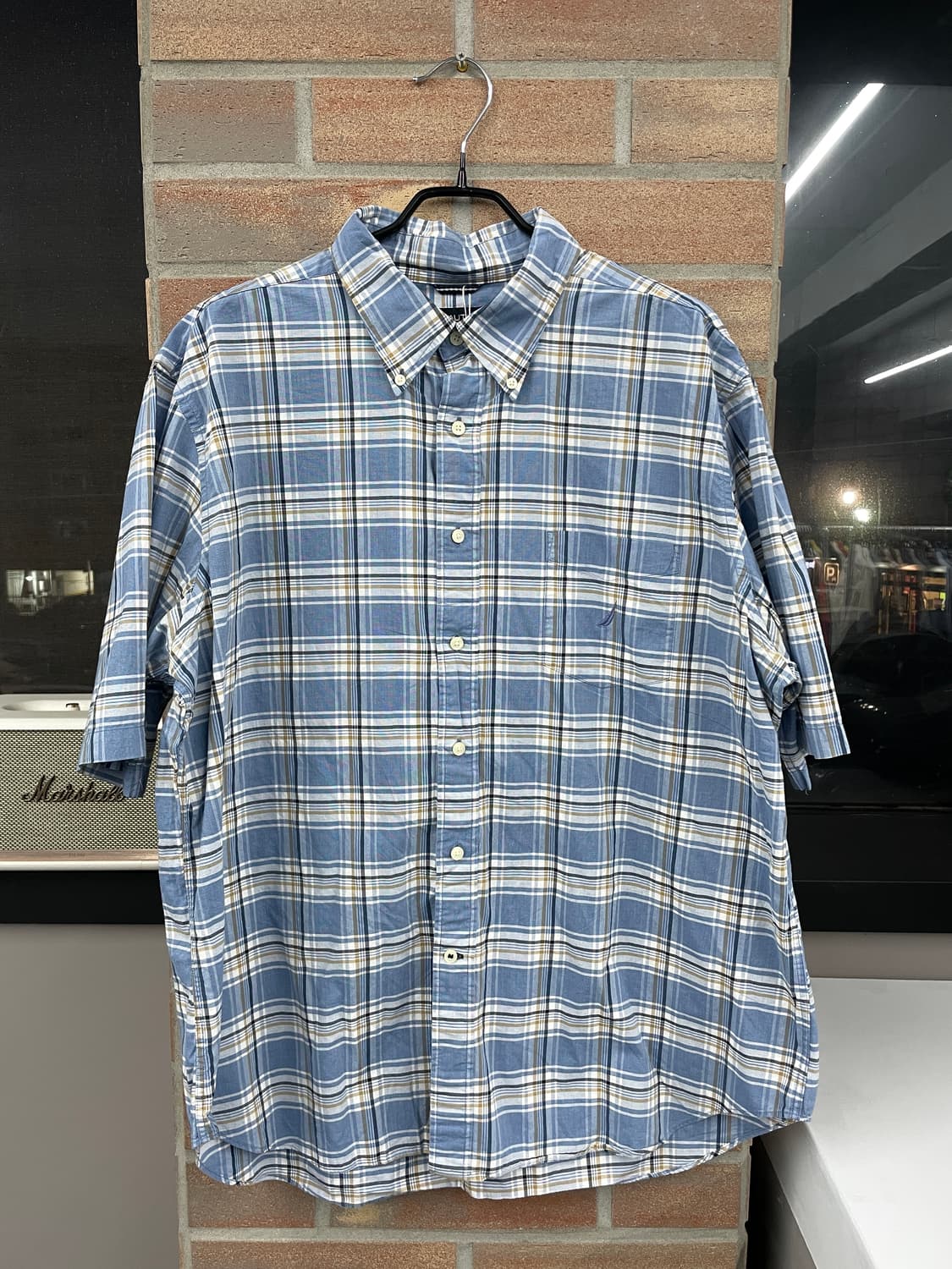 노티카 체크 반팔 셔츠 상품이미지7